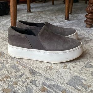 VINCE Warren Sneaker Grey Suede Platform